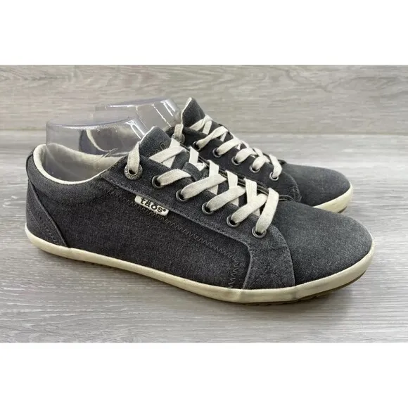 Taos Star STA-12844 Women's 10.5W Gray Fabric Casual Skateboard Sneaker Shoes