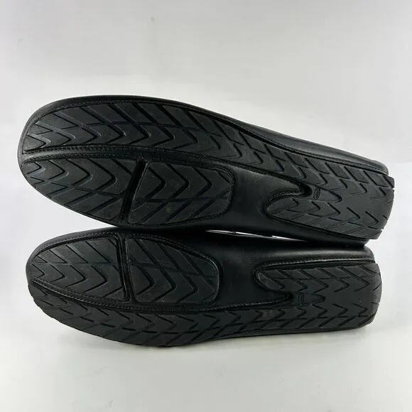 TB Phelps Mens Black Leather Penny Loafer US 10.5 Slip On Driving Moccasin Shoes