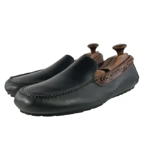 TB Phelps Mens Black Leather Penny Loafer US 10.5 Slip On Driving Moccasin Shoes
