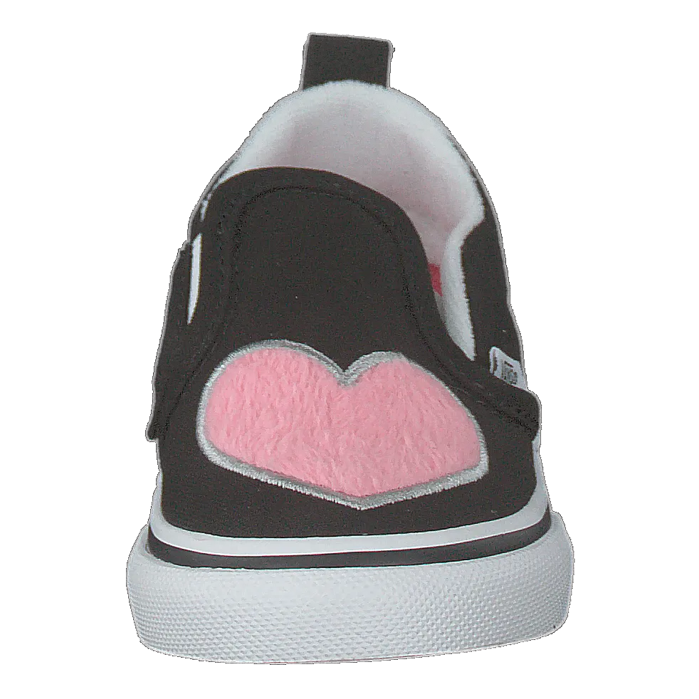 Td Slip-on V (fur Heart) Strawberry Pink
