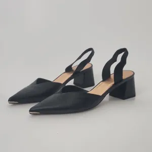 Ted Baker Black Leather Slingback Pumps Size 42