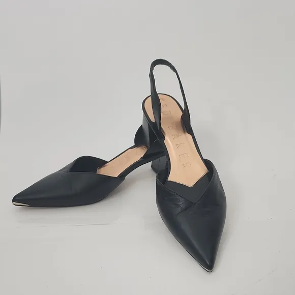 Ted Baker Black Leather Slingback Pumps Size 42