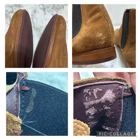 Ted Baker London Men's Saldor Brown Suede Chelsea Ankle Boots 10 Pull On Preppy