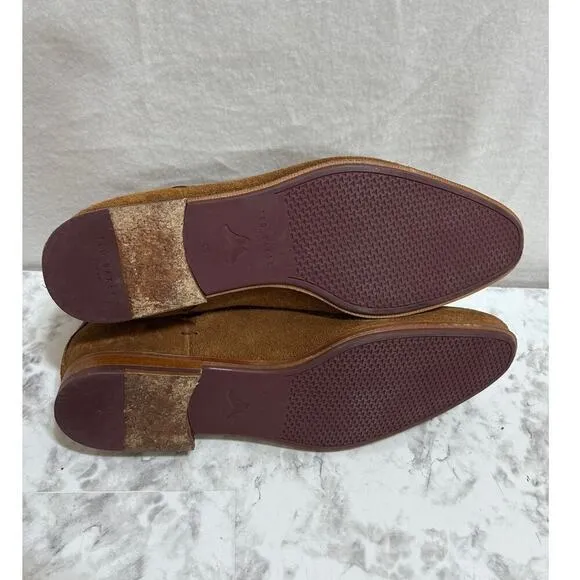 Ted Baker London Men's Saldor Brown Suede Chelsea Ankle Boots 10 Pull On Preppy