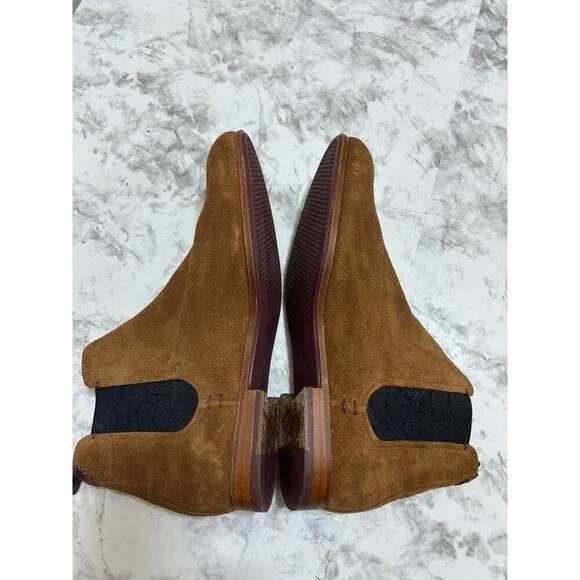 Ted Baker London Men's Saldor Brown Suede Chelsea Ankle Boots 10 Pull On Preppy