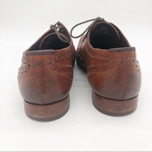 TED BAKER Men’s Gryene Lace-Up Oxford Shoes in Brown Leather
