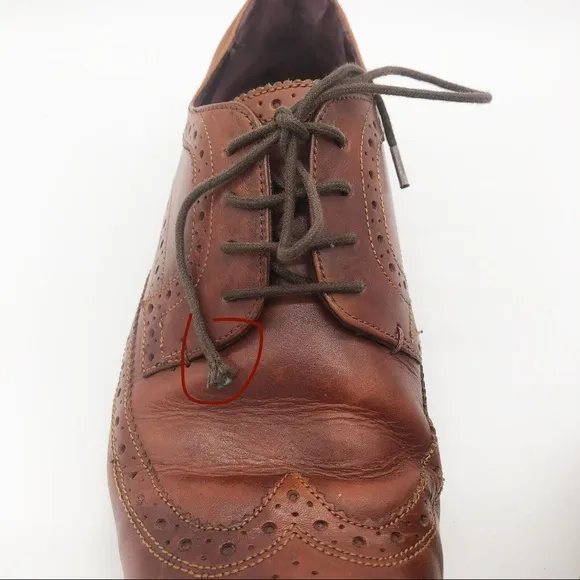 TED BAKER Men’s Gryene Lace-Up Oxford Shoes in Brown Leather