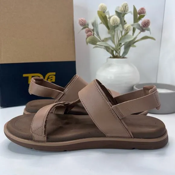 Teva Madera Slingback Leather Sandals 1152570 Brown Women's 10 NWB Tried on