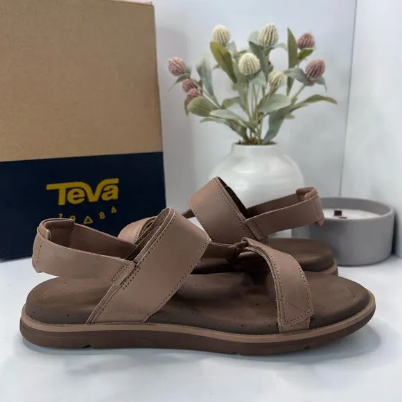 Teva Madera Slingback Leather Sandals 1152570 Brown Women's 10 NWB Tried on