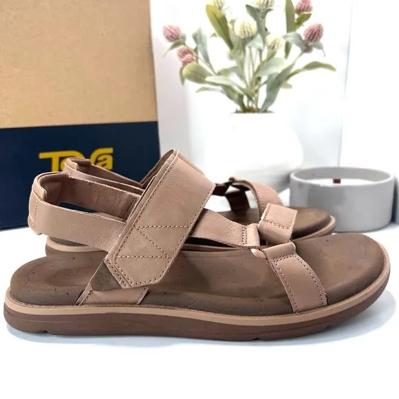 Teva Madera Slingback Leather Sandals 1152570 Brown Women's 10 NWB Tried on