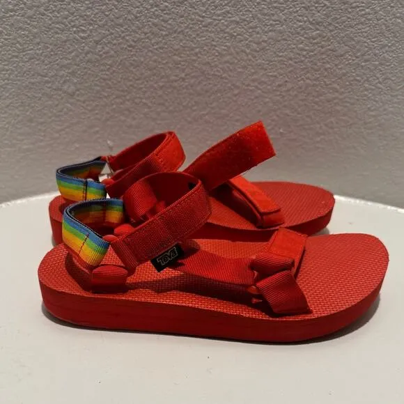 TEVA New $89 Mid Universal Polaroid Men's Red Casual Sandals Size 11