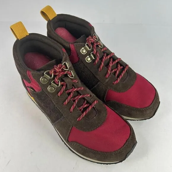 Teva Women's Highside Mid Shoes US 7.5 Red Brown Suede Boot