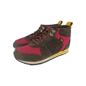 Teva Women's Highside Mid Shoes US 7.5 Red Brown Suede Boot