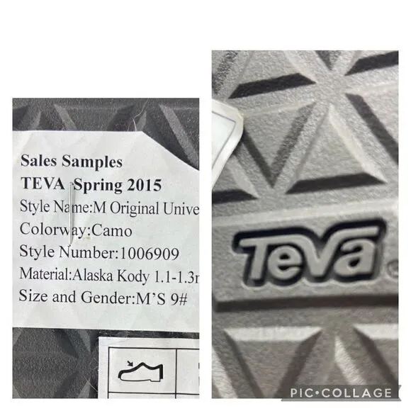 Teva Men’s Rare Original Universal Camo Leather Sandals New