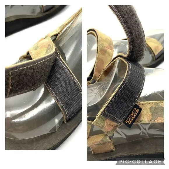 Teva Men’s Rare Original Universal Camo Leather Sandals New