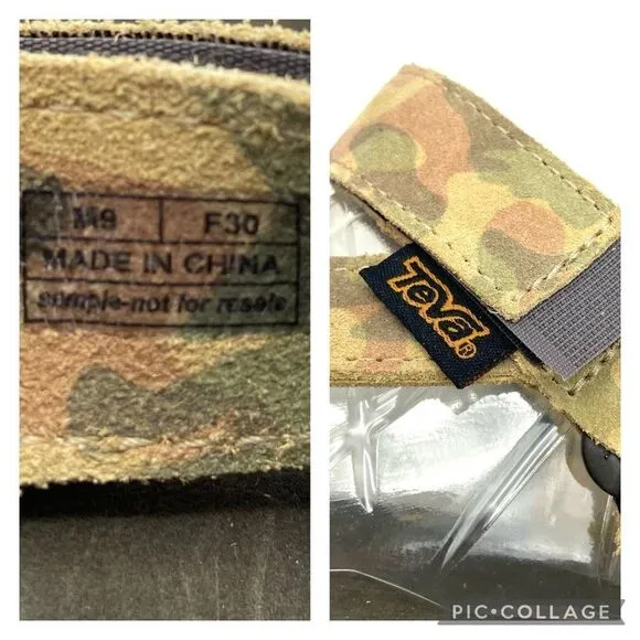 Teva Men’s Rare Original Universal Camo Leather Sandals New
