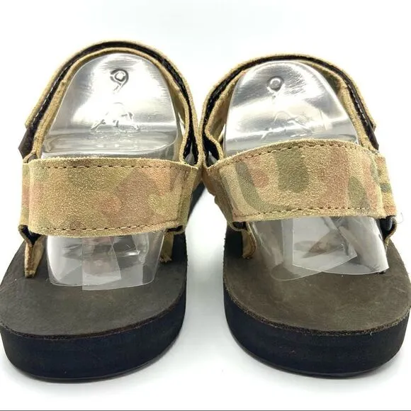 Teva Men’s Rare Original Universal Camo Leather Sandals New