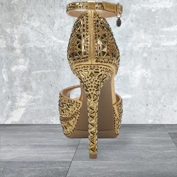Thalia Sodi Bronze/Gold Platform Sandals size 9