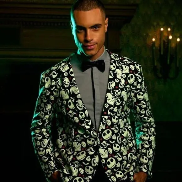 The Nightmare Before Christmas Glow-in-the-dark Half Suit and Light Up Tie