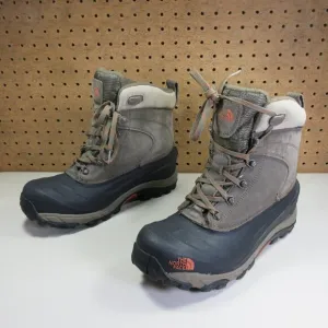 The North Face mens gray black suede ChillKat 200g HeatSeeker WP boots 9 EUC
