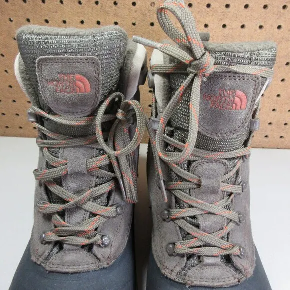 The North Face mens gray black suede ChillKat 200g HeatSeeker WP boots 9 EUC