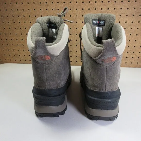 The North Face mens gray black suede ChillKat 200g HeatSeeker WP boots 9 EUC
