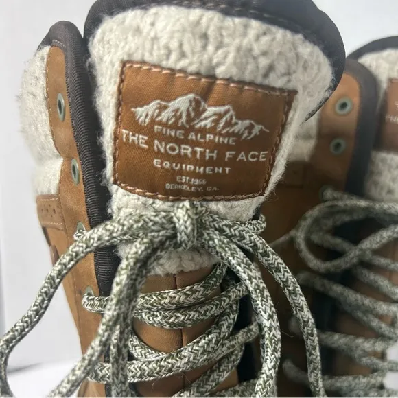 The North Face Women’s Suede Leather Duck Rain Boots Faux Fur Lined 8.5M