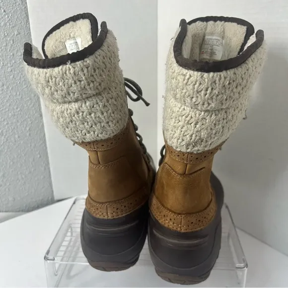 The North Face Women’s Suede Leather Duck Rain Boots Faux Fur Lined 8.5M