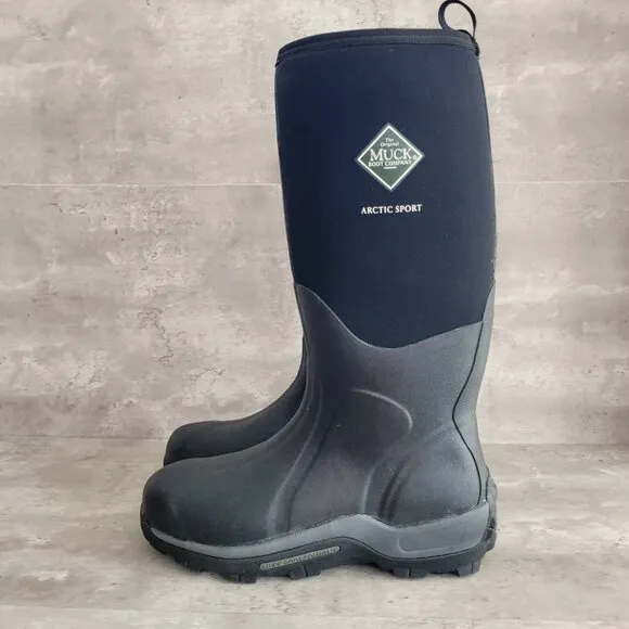 The Original Muck Boot Company Arctic Sport Tall Rubber Boots Mens 13 Black