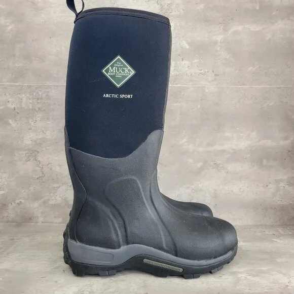 The Original Muck Boot Company Arctic Sport Tall Rubber Boots Mens 13 Black