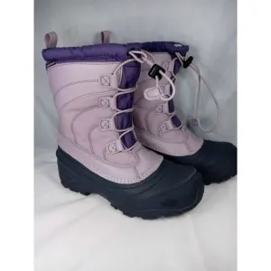 The North Face Winter Boots Girls Size 4 Purple Upper Rubber Soles Water Proof G