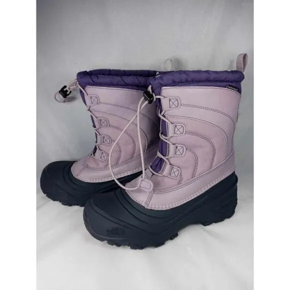 The North Face Winter Boots Girls Size 4 Purple Upper Rubber Soles Water Proof G