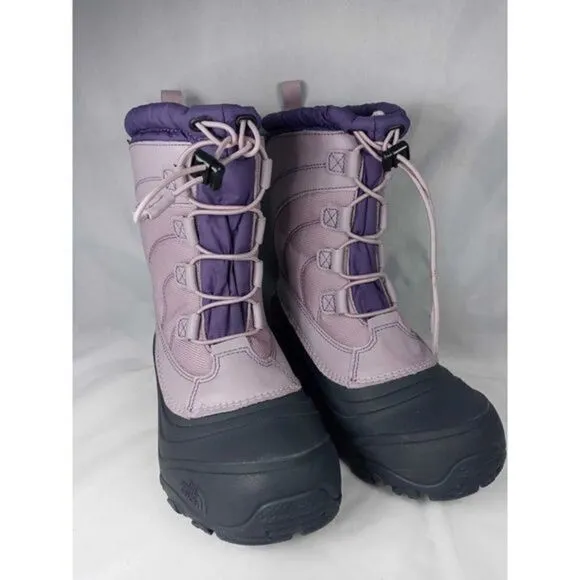 The North Face Winter Boots Girls Size 4 Purple Upper Rubber Soles Water Proof G