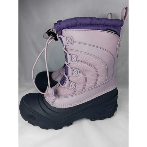 The North Face Winter Boots Girls Size 4 Purple Upper Rubber Soles Water Proof G