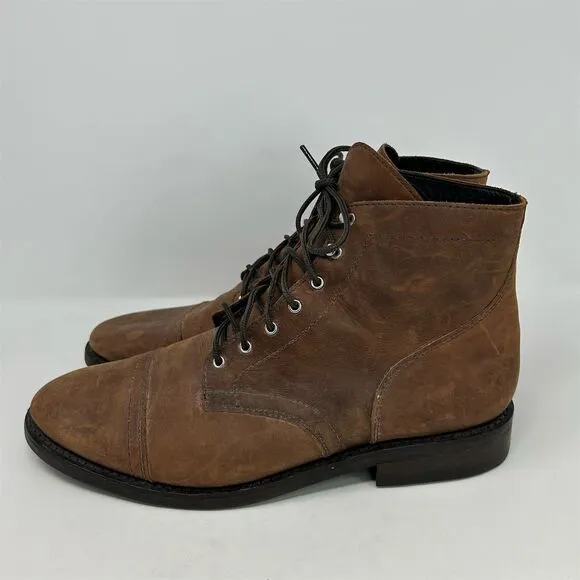Thursday Boot Company Men's Captain Lace-Up Brown Leather Boots Size 15