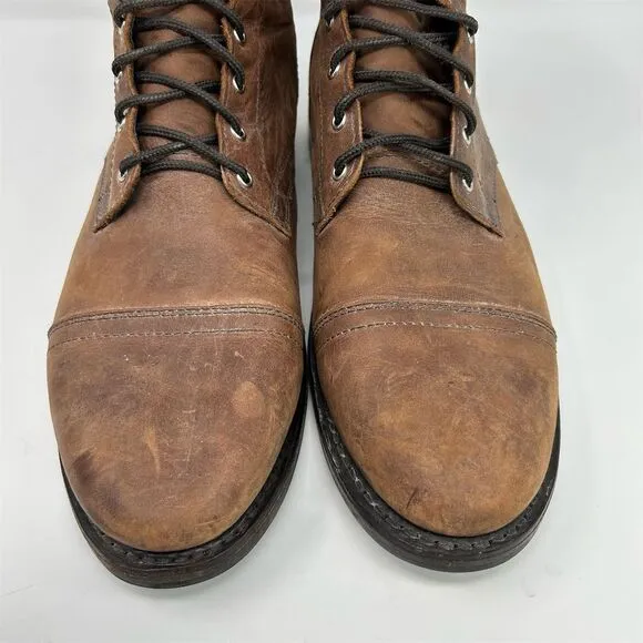 Thursday Boot Company Men's Captain Lace-Up Brown Leather Boots Size 15