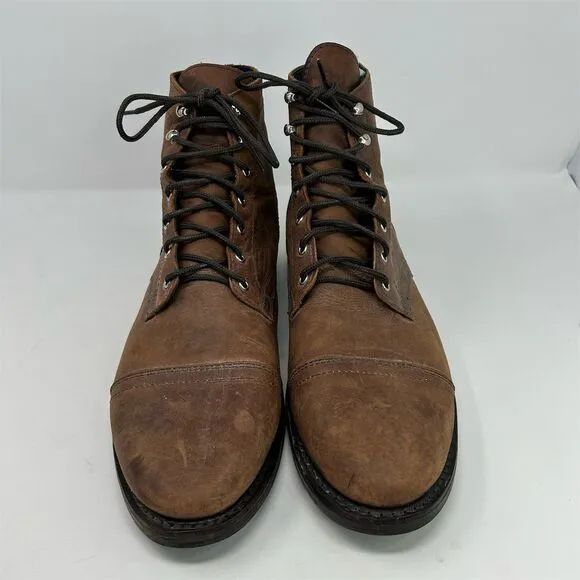 Thursday Boot Company Men's Captain Lace-Up Brown Leather Boots Size 15