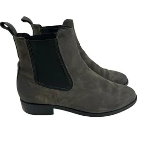 Thursday Cavalier Chelsea Shadow Grey Suede Boots Size 9.5