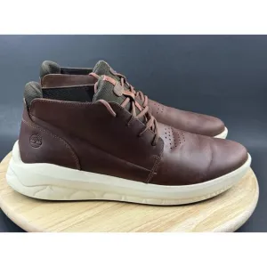Timberland Bradstreet Ultra Chukka A2GV3 Brown Leather Shoes Men's size 12