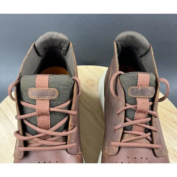 Timberland Bradstreet Ultra Chukka A2GV3 Brown Leather Shoes Men's size 12