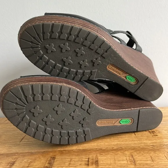 Timberland Earthkeepers Black Leather Gladiator Style Wedge Sandals