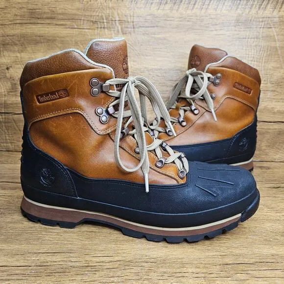 Timberland Euro hiker Shell Leather Rubber Boots size 10