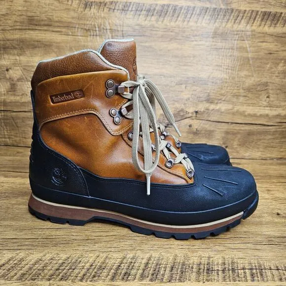 Timberland Euro hiker Shell Leather Rubber Boots size 10