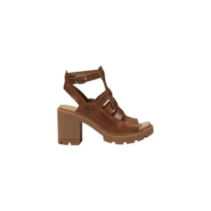 Timberland Leather Sandals with Buckle and Bow Women Brown