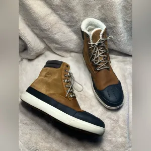 Timberland Mens Waterproof Leather &amp; Rubber Winter Boots Size 10.5