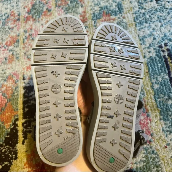 Timberland Women's Safari Dawn 2-Band Sandals in Taupe Gray size 7.5
