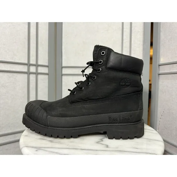 Timberland X Bee Line Premium Black Boot Rubber Toe Men Size 10.5 GUC