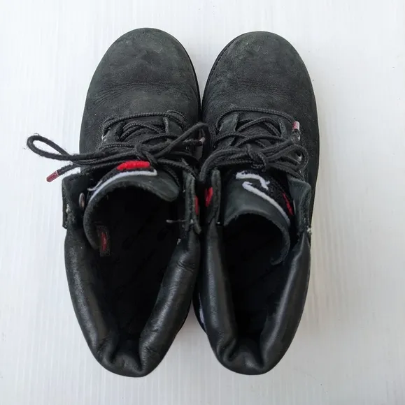 TIMBERLAND x Champion black suede lace-up ankle boots
