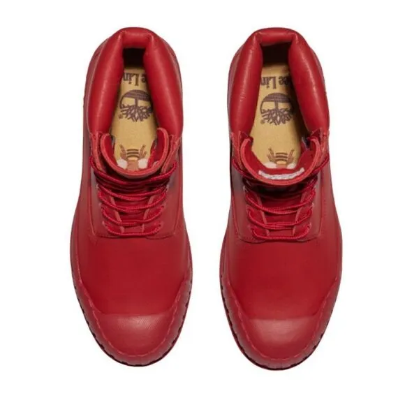 Timberland Bee Line Women's Premium Waterproof Rubber Toe Boots Red NEW IN BOX