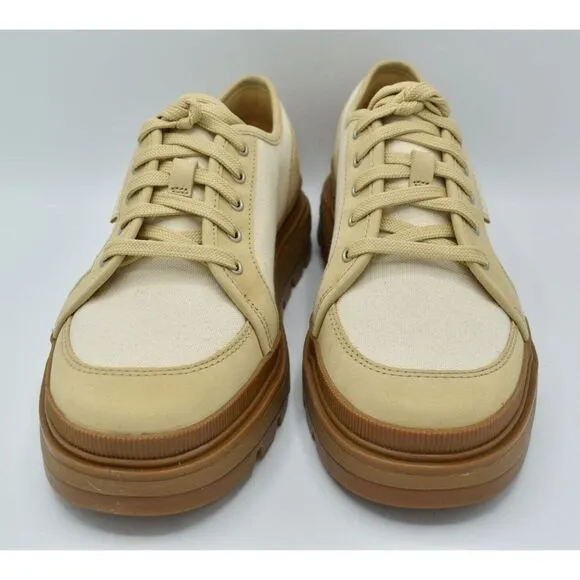 Timberland Womens Size 9.5 Ray City EK  Natural Canvas Platform Oxford Shoes